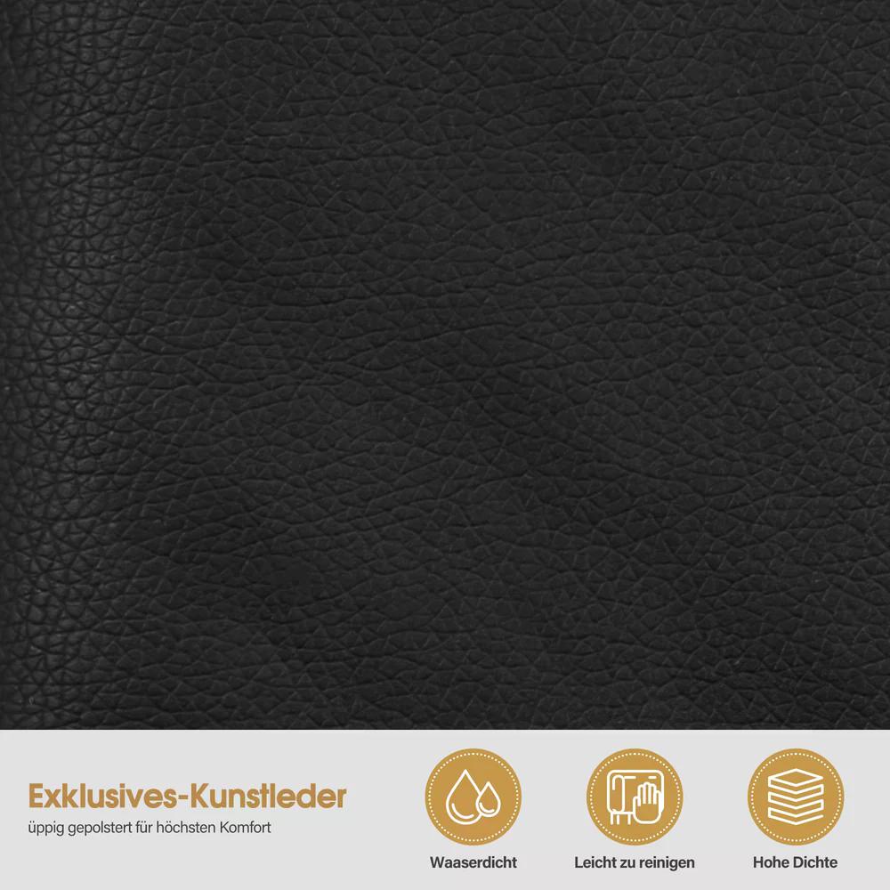 BP Friseurstuhl mit Kopfstütze Kippbar Friseureinrichtung mit Hydraulikpumpe 360° Drehbar Höhenverstellbarer Bedienungsstuhl im Vintage Stil Barber Stuhl Kunstleder 2965 Gold-Schwarz