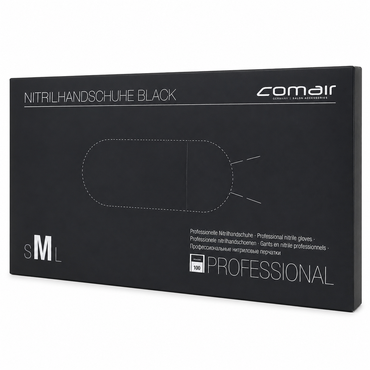 Comair Nitrilhandschuhe sz 100er Box puderfrei Schwarz ( Größe M )