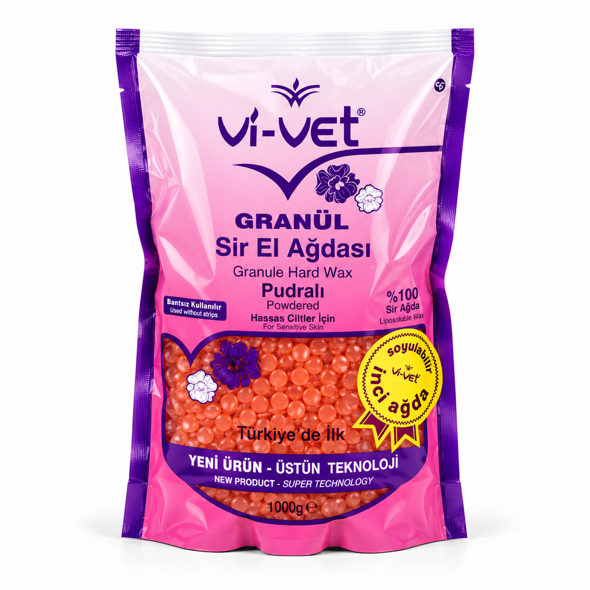 Vi-Vet Granül Heißwachsperlen Enthaarungswax 1000g ( Sorten Auswählbar )