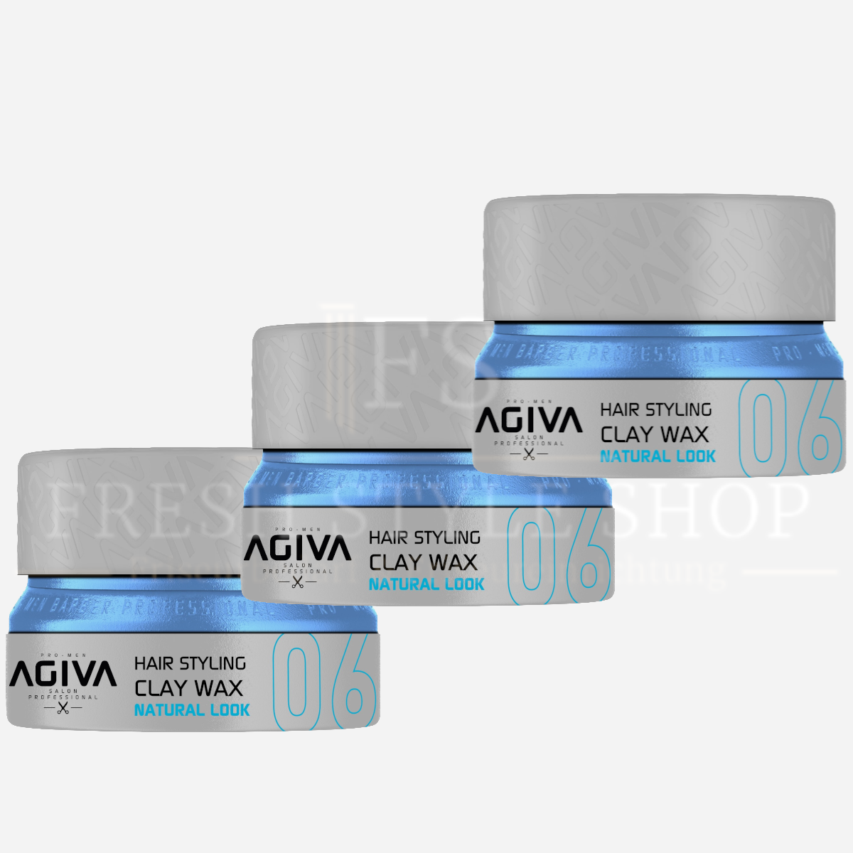 3x AGIVA Haarwachs 06 Clay Natural Look 155ml