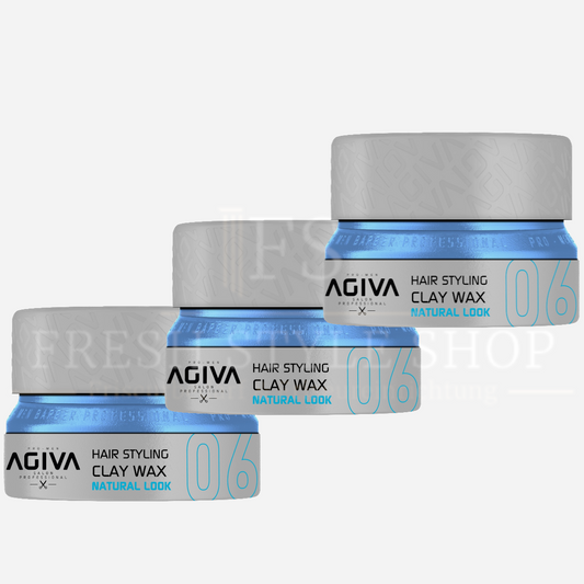 3x AGIVA Haarwachs 06 Clay Natural Look 155ml