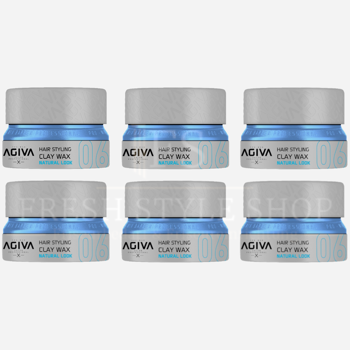 6x AGIVA Haarwachs 06 Clay Natural Look 155ml