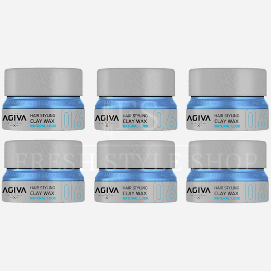 6x AGIVA Haarwachs 06 Clay Natural Look 155ml