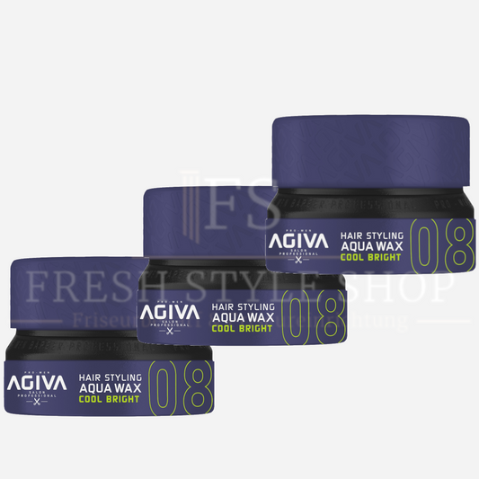 3x AGIVA Haarwachs 08 Cool Bright 155ml