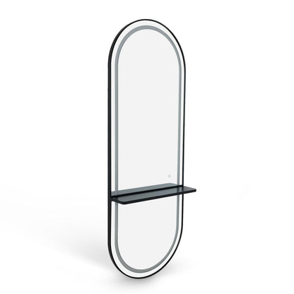 BP Friseurspiegel Wandspiegel - Aluminiumrahmen - 3 Stufige LED Beleuchtung mit Touchfunktion 177cm x 65cm x 17cm J6270