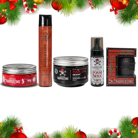 Red Pomade + Ultra Strong Spray + Gumeffect Gel + Foam Wax + Powder Wax Ultra Hold