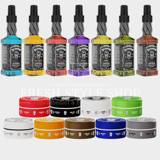 150ml Aftershave + 150ml Wax Sorten mit Logo