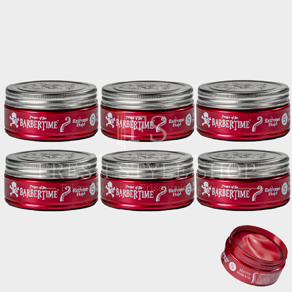 6er Pack Extreme Hold Matte Pomade