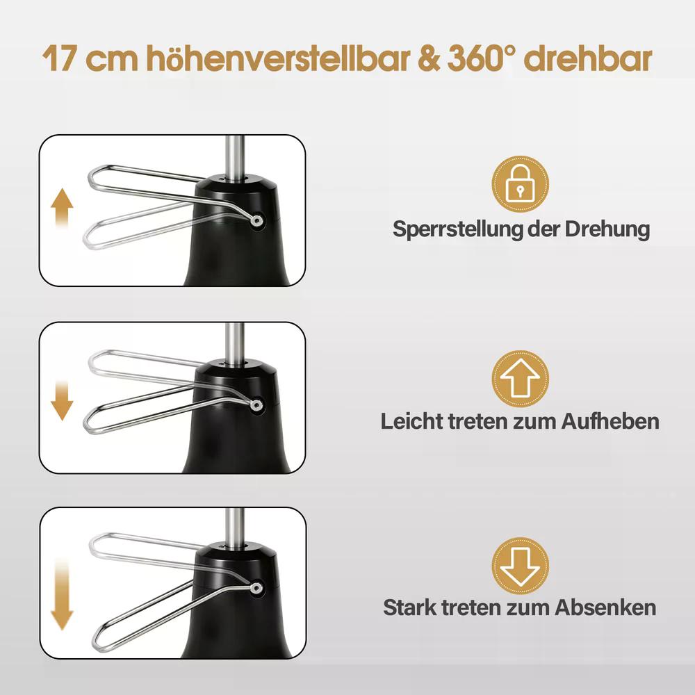 BP Friseurstuhl mit Kopfstütze Kippbar Friseureinrichtung mit Hydraulikpumpe 360° Drehbar Höhenverstellbarer Bedienungsstuhl im Vintage Stil Barber Stuhl Kunstleder 2965 Gold-Schwarz