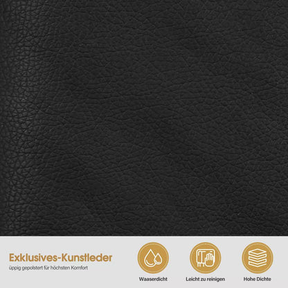 BP Friseurstuhl mit Kopfstütze Kippbar Friseureinrichtung mit Hydraulikpumpe 360° Drehbar Höhenverstellbarer Bedienungsstuhl im Vintage Stil Barber Stuhl Kunstleder 2965 Gold-Schwarz