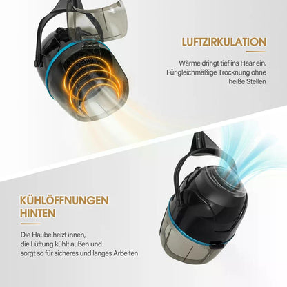 BP Wandmontage Trockenhaube für Haare 1100W Trockenhaube Schwebehaube Horizontal ausziehbar 148,5 cm Föhnhaube mit 0-75°C & 60 Min Timer Verstellbar Friseurhaube für Salon TR272 Schwarz