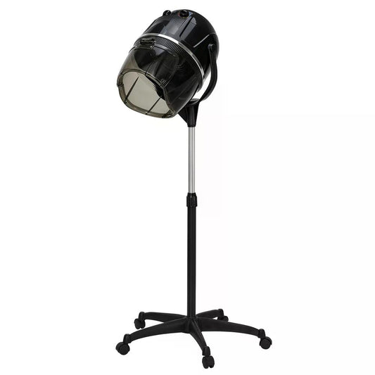 BP Stehende Trockenhaube für Haare 128-163,5 cm Höhenverstellbar 1100W Trockenhaube Schwebehaube Föhnhaube mit 0-75°C & 60 Min Timer Verstellbar Friseurhaube für Salon TR317 Schwarz