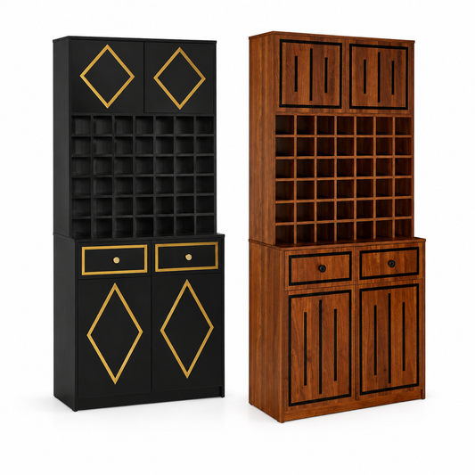 BP Handtuchschrank mit 2 Schubladen 42 offenen Fächern 4 Schränken Badezimmerschrank Hochschrank Aufbewahrungsschrank Holz für Friseursalon Schönheitssalon R6194 R6179