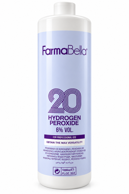 FarmaBella Oxidant Hydrogen Peroxide 1000ml – 1,5 % | 3 % | 6 % | 9 % | 12 %