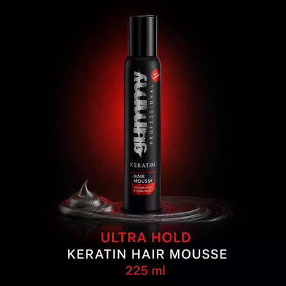 FONEX Gummy Professional Haar -Mousse, Flexibilität, Voluminös und Glänzend, 225 ml Ultra Hold