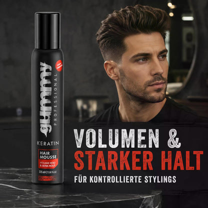 FONEX Gummy Professional Haar -Mousse, Flexibilität, Voluminös und Glänzend, 225 ml Ultra Hold