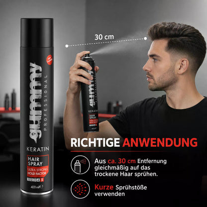 FONEX Gummy Professional Haarspray 400 ml – Ultra starker Halt & schnelltrocknend