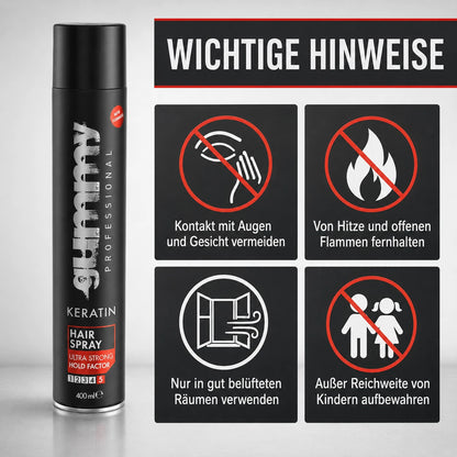 FONEX Gummy Professional Haarspray 400 ml – Ultra starker Halt & schnelltrocknend