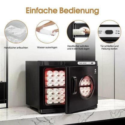 BP 24L Handtuchwärmer Handtuchheizschrank 40–48 Handtücher Handtuchheizkörper Elektrisch Heißhandtuchwärmer 360° Heizfunktion für Spa Friseursalon & Kosmetikstudio HW224