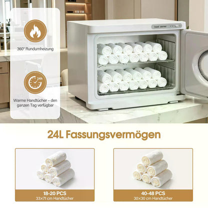BP 24L Handtuchwärmer Handtuchheizschrank 40–48 Handtücher Handtuchheizkörper Elektrisch Heißhandtuchwärmer 360° Heizfunktion für Spa Friseursalon & Kosmetikstudio HW224