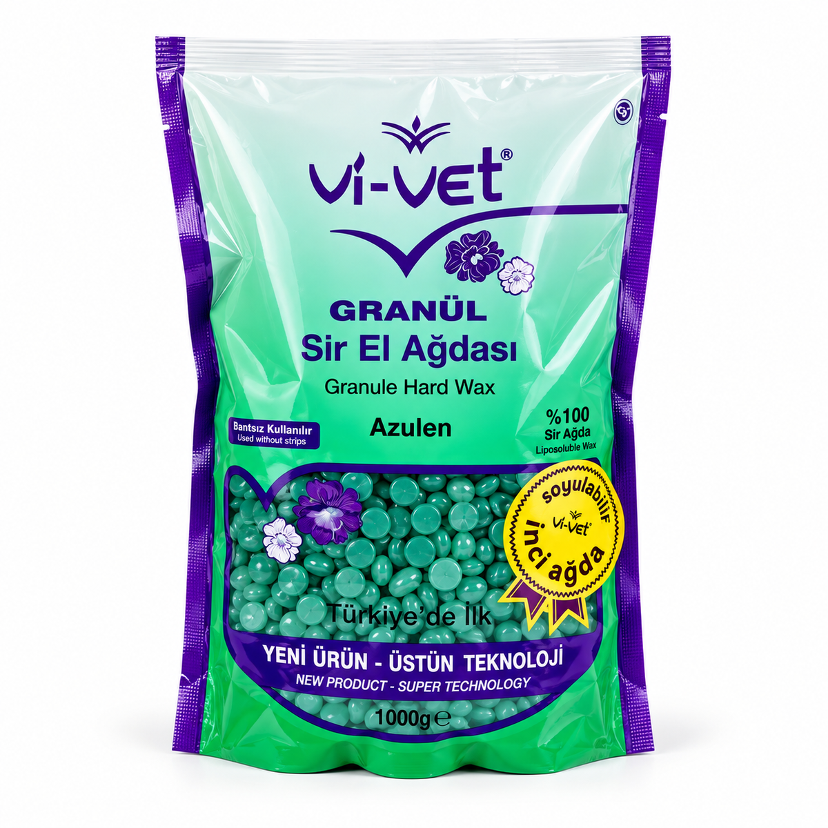 Vi-Vet Granül Heißwachsperlen Enthaarungswax 1000g ( Sorten Auswählbar )