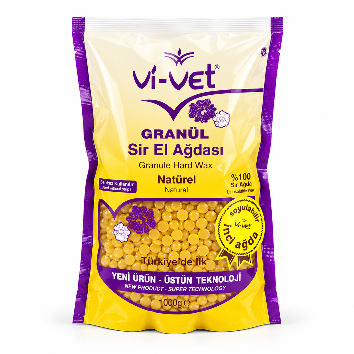 Vi-Vet Granül Heißwachsperlen Enthaarungswax 1000g ( Sorten Auswählbar )