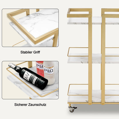 BP Arbeitswagen Friseurwagen Werkzeugwagen Salon Trolley 0033 Schwarz