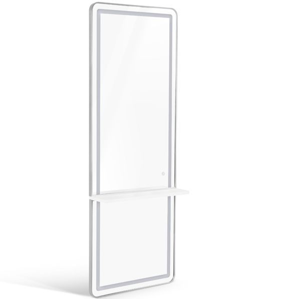 BP Friseurspiegel Wandspiegel - Aluminiumrahmen - 3 Stufige LED Beleuchtung mit Touchfunktion 177cm x 65cm x 17cm J6271