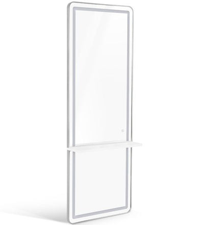 BP Friseurspiegel Wandspiegel - Aluminiumrahmen - 3 Stufige LED Beleuchtung mit Touchfunktion 177cm x 65cm x 17cm J6271